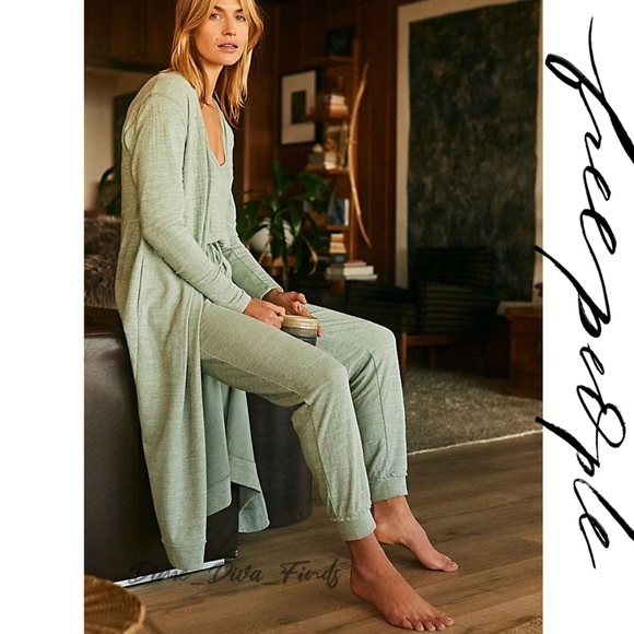 Free People Pants - Free People Bicoastal Romper Set Sea Glass